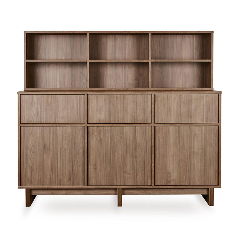 Étagère commode 3 tiroirs 3 portes Kyo Walnut - quax