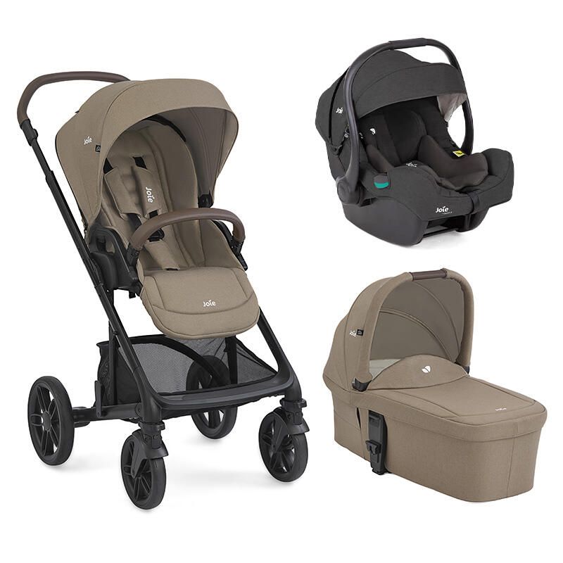 Poussette Trio Chrome 2 + Siège auto i-Gemm 3 + Nacelle Chrome 2 Cashew - joie