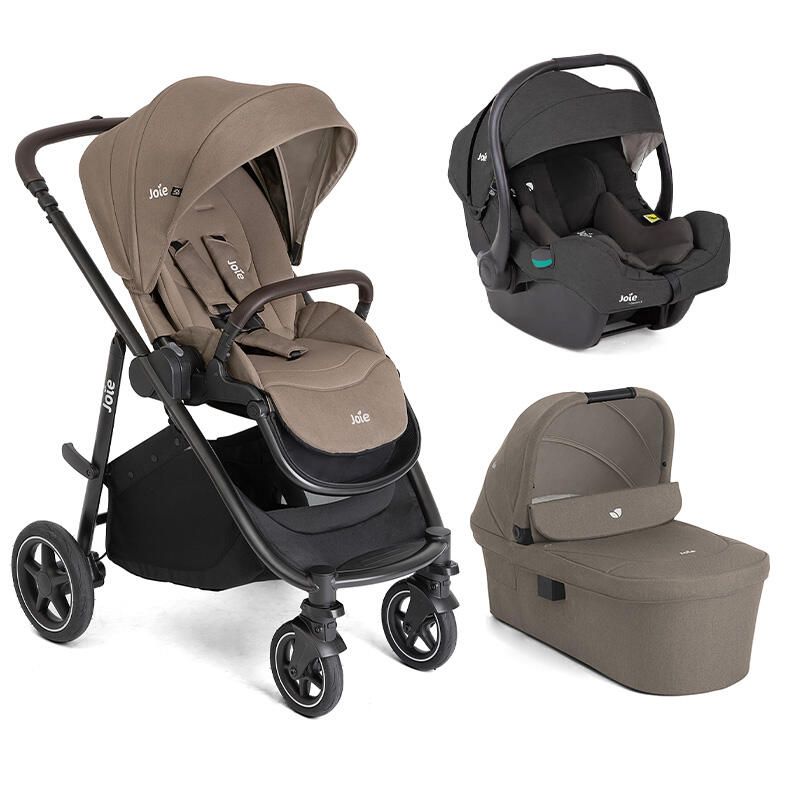 Poussette Trio Versatrax + Siège auto i-Gemm 3 + Nacelle Ramble XL Versatrax V2 Cashew - joie
