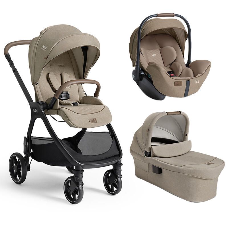 Poussette Trio Valora + Siège auto i-Level Pro + Nacelle Ramble XL V2 Sandstone - joie