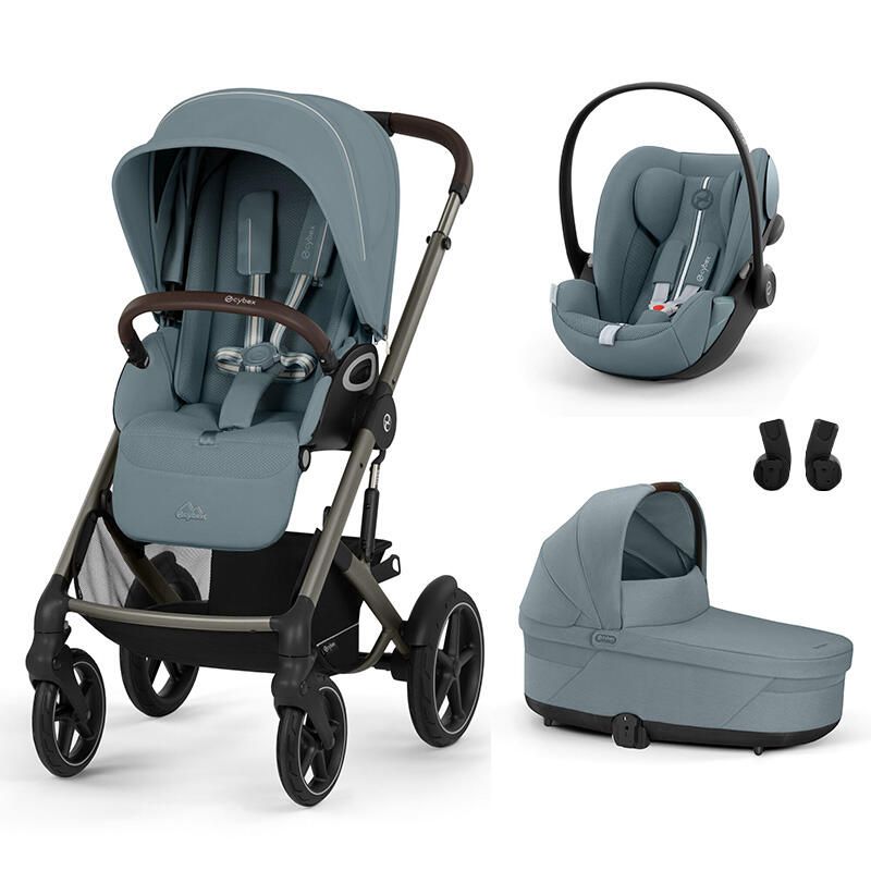 Poussette Trio Talos S Lux + Siège auto Cloud G3 Plus + Nacelle S Lux Stormy Blue - cybex