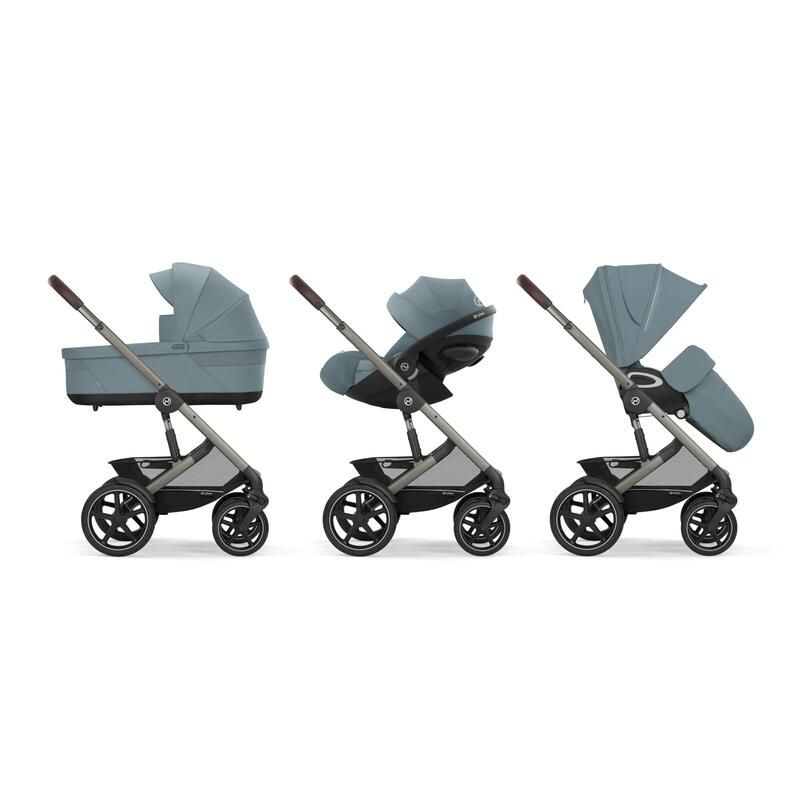 Poussette Trio Talos S Lux + Siège auto Cloud G3 Plus + Nacelle S Lux + Base G3 Set M Stormy Blue - cybex
