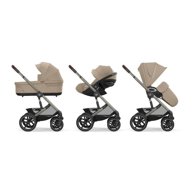 Poussette Trio Talos S Lux + Siège auto Cloud G3 Plus + Nacelle S Lux + Base G3 Set M Almond Beige - cybex