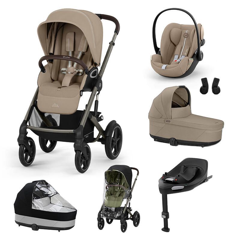Poussette Trio Talos S Lux + Siège auto Cloud G3 Plus + Nacelle S Lux + Base G3 Set XL Almond Beige - cybex