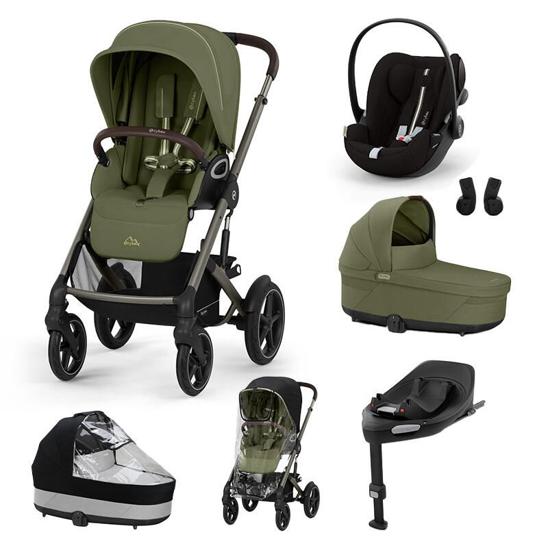 Poussette Trio Talos S Lux + Siège auto Cloud G3 Plus + Nacelle S Lux + Base G3 Set XL Moss Green - cybex
