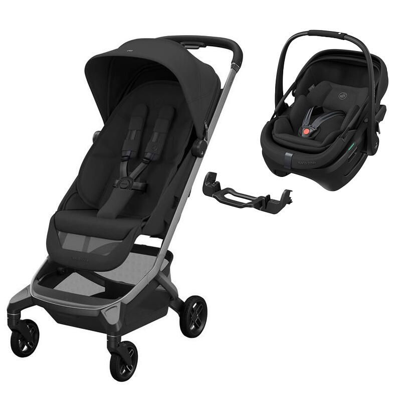 Poussette Duo Fame Cabin + Siège auto Coral Slide Pro Onyx Black - maxi cosi