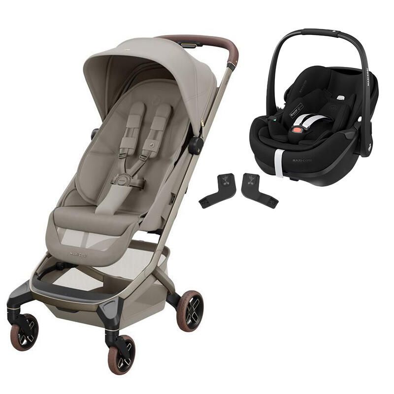 Poussette Duo Fame Cabin + Siège auto Pebble 360 Pro 2 Saphire Sand - maxi cosi