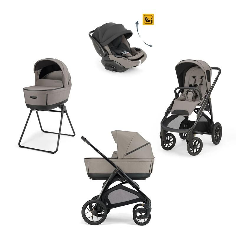 Poussette Trio System Quattro Aptica XT + Siège auto Darwin Recline + Nacelle Open Up Tundra Beige - inglesina