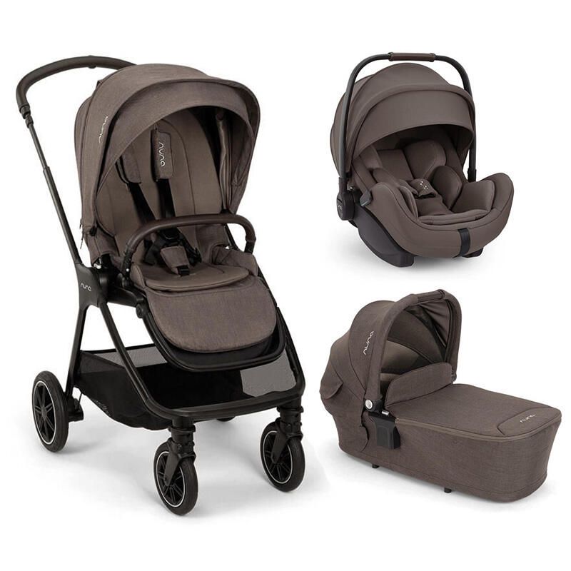 Poussette Trio Triv Next + Siège auto Arra Flex 2 + Nacelle Lytl Chestnut - nuna