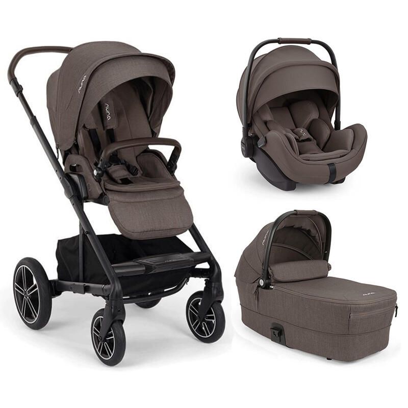 Poussette Trio Mixx Next + Siège auto Arra Flex 2 + Nacelle Mixx Next Chestnut - nuna