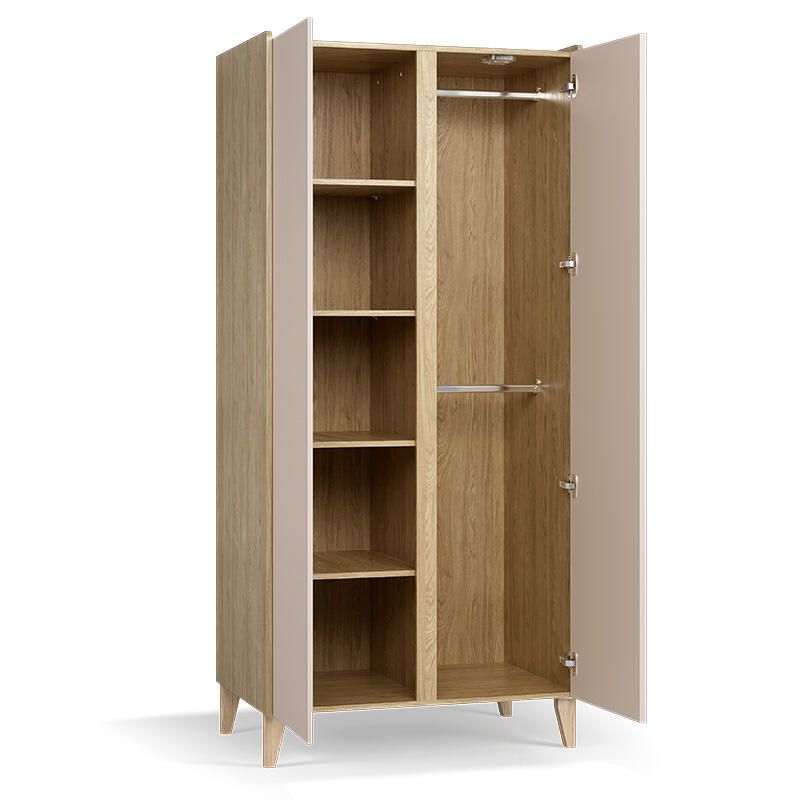 Armoire 2 portes Muve Chêne Sable Beige - vox
