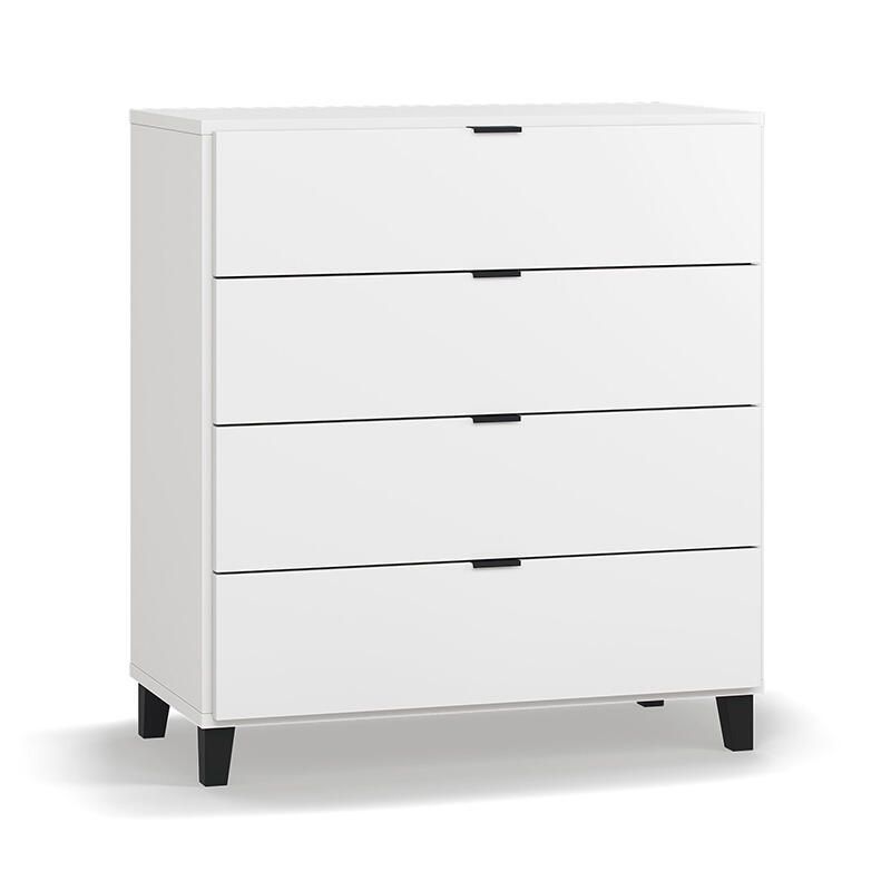 Commode 4 tiroirs Simple Blanc - vox