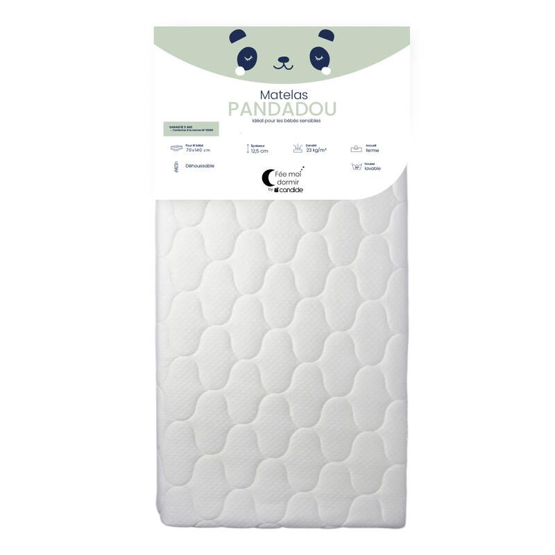 Matelas 70x140cm Pandadou Blanc - fee moi dormir