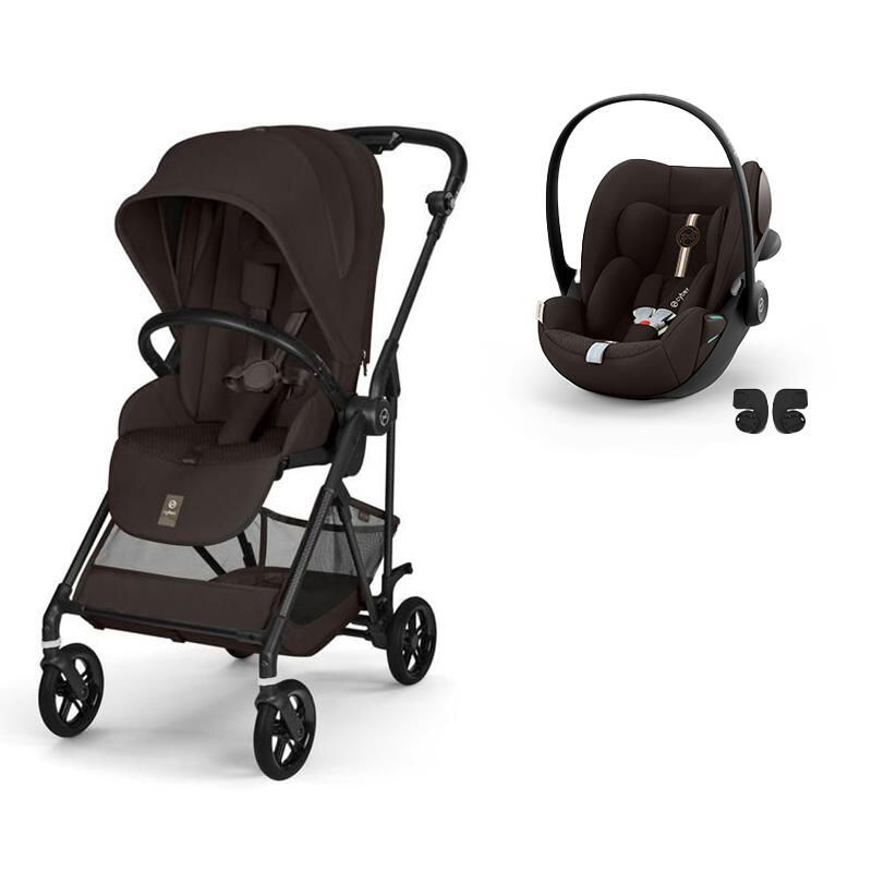 Poussette Duo Melio 6 Carbon + Siège auto Cloud G3 Plus Chocolate Brown - cybex
