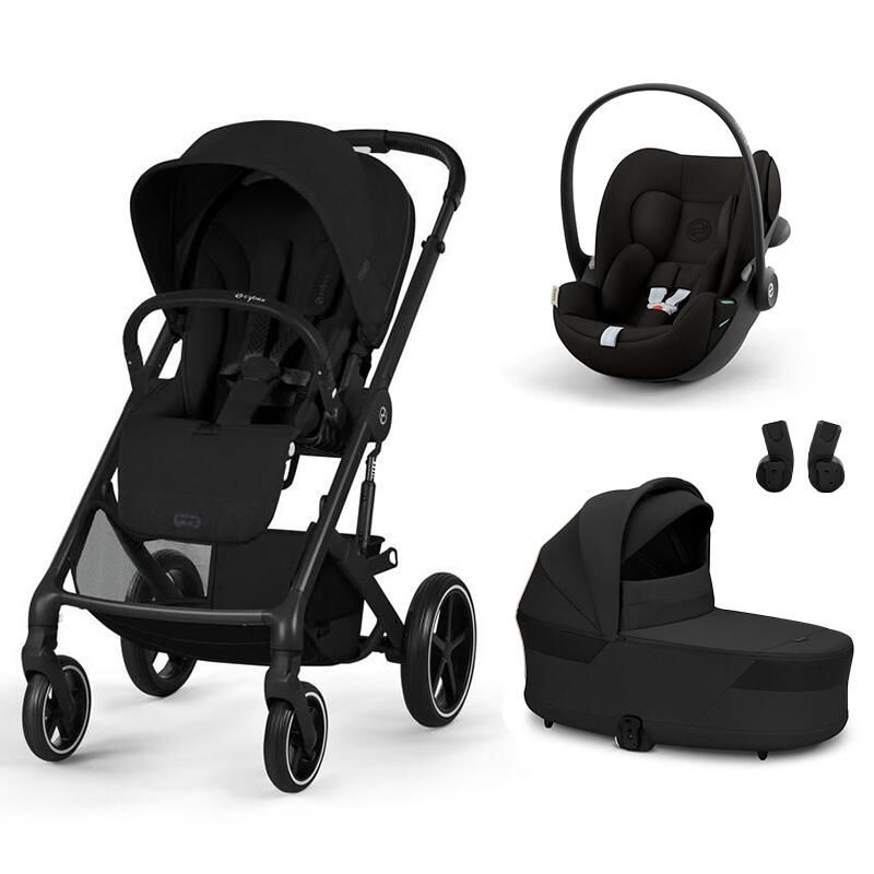 Poussette Trio Balios S Lux 4 + Siège auto Cloud G3 Comfort + Nacelle Cot S Lux 4 Moon Black - cybex