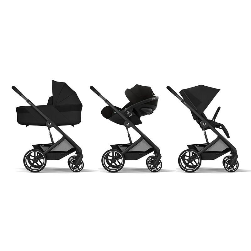 Poussette Trio Balios S Lux 4 + Siège auto Cloud G3 Comfort + Nacelle Cot S Lux 4 Moon Black - cybex