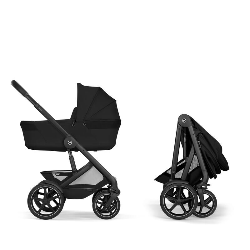 Poussette Duo Talos S Lux 4 + Nacelle pliable Talos Moon Black - cybex