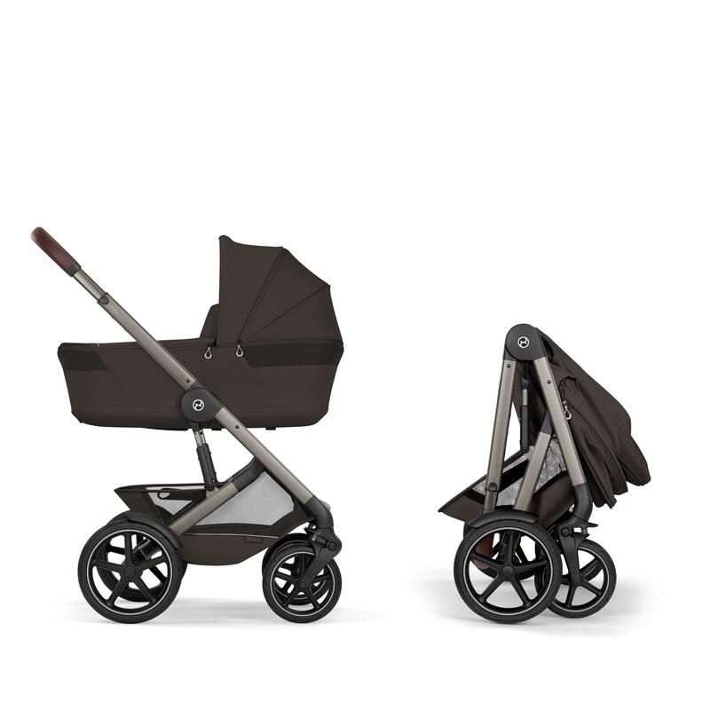 Poussette Duo Talos S Lux 4 + Nacelle pliable Talos Chocolate Brown - cybex