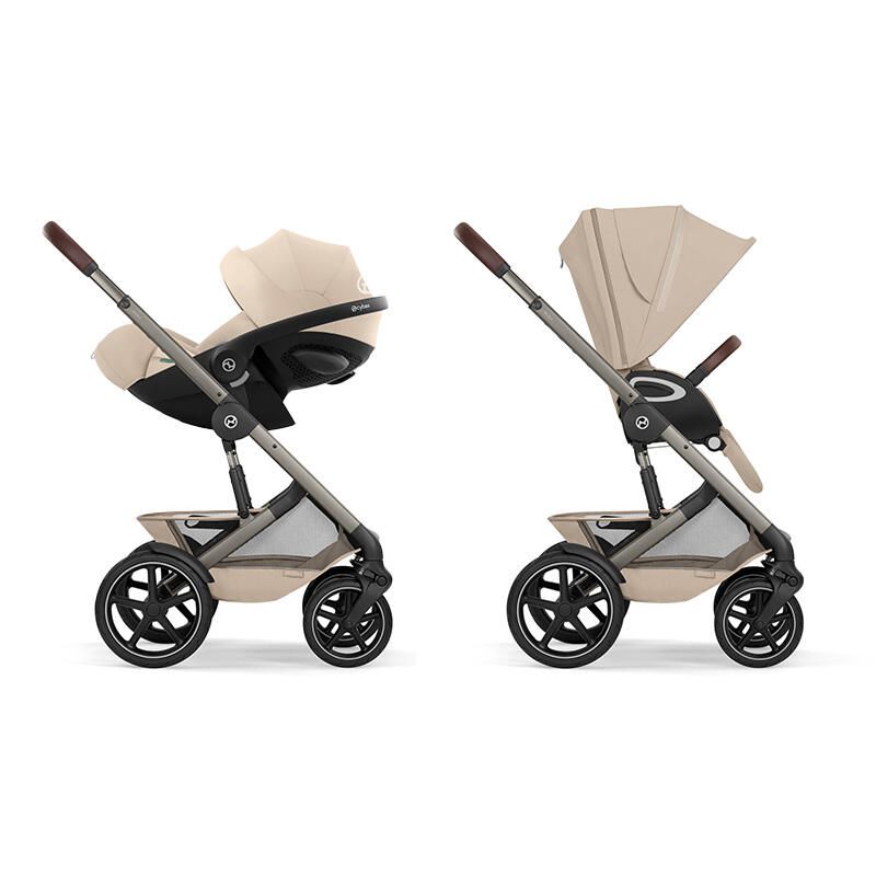 Poussette Duo Talos S Lux 4 + Siège auto Cloud G3 Plus Almond Beige - cybex