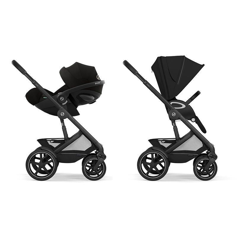 Poussette Duo Talos S Lux 4 + Siège auto Cloud G3 Plus Moon Black - cybex