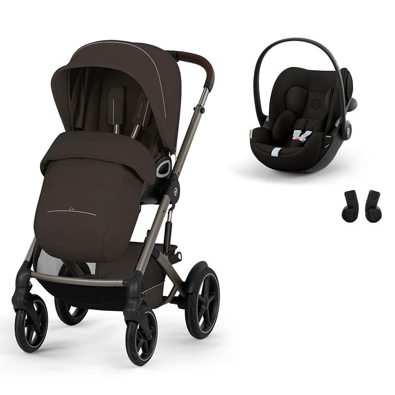 Poussette Duo Talos S Lux 4 + Siège auto Cloud G3 Comfort Chocolate Brown - cybex