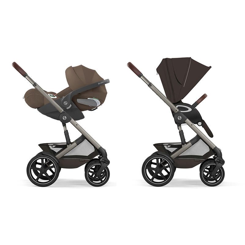 Poussette Duo Talos S Lux 4 + Siège auto Cloud T Plus Chocolate Brown - cybex