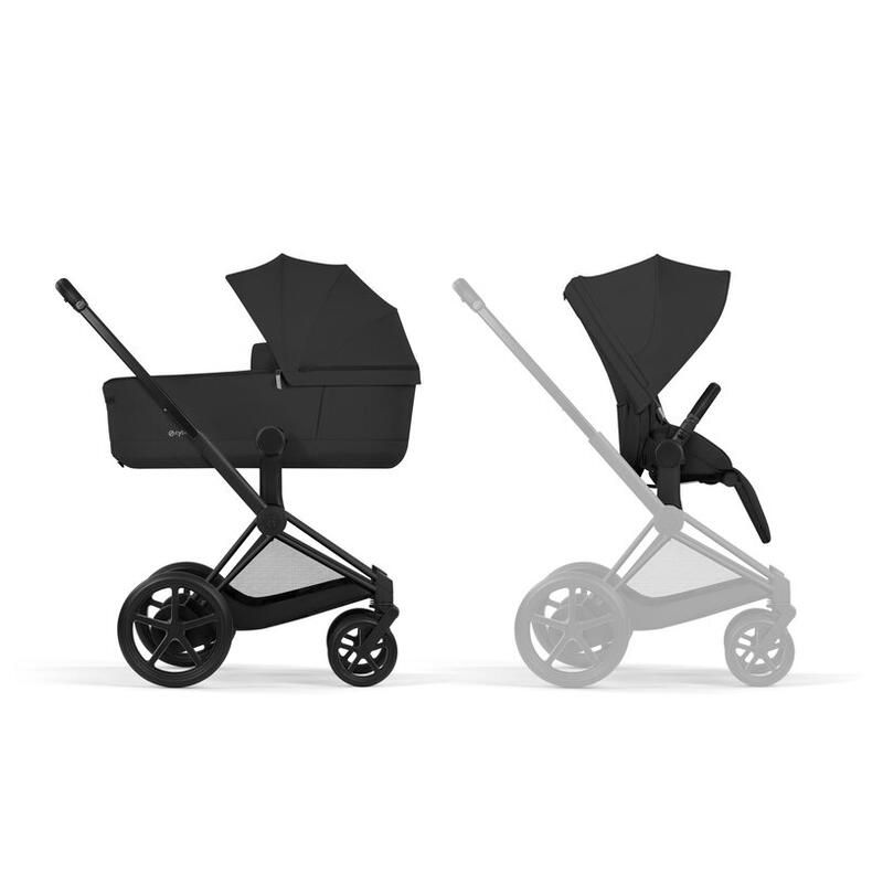 Poussette Duo e-Priam 3 Comfort + Nacelle pliable Matt Black Sepia Black - cybex