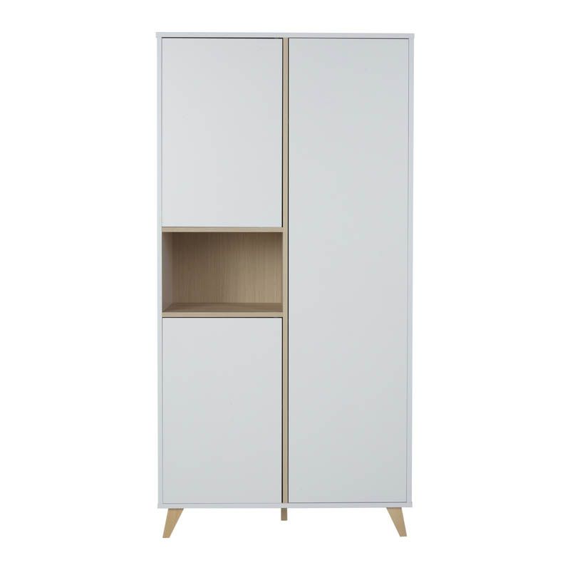 Chambre Trio Loft Blanc Lit bébé évolutif 70x140cm + Commode + Armoire - quax