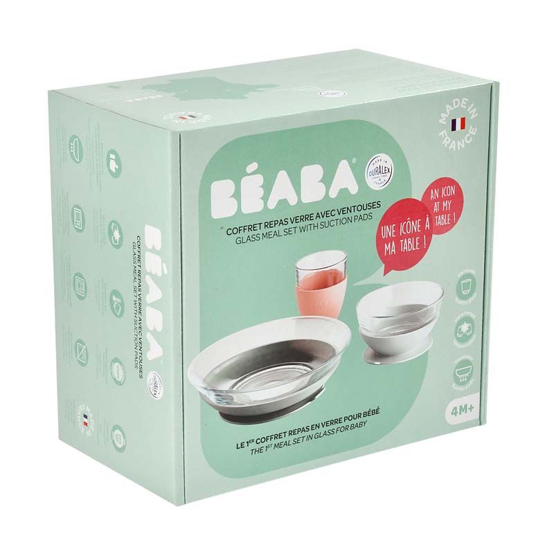 Coffret repas verre Eucalyptus - beaba
