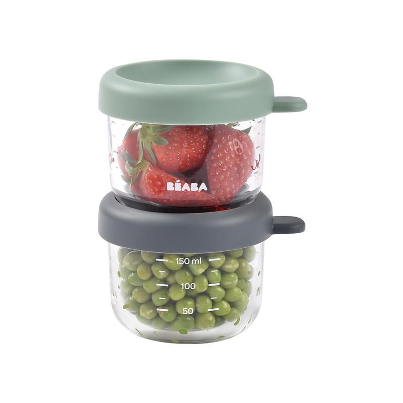 Portions Verre X2 150ml Mineral Sgreen - beaba