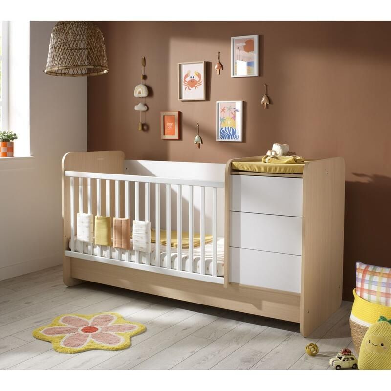Lit bébé combiné 70x140cm évolutif en 90x190cm Balloon - sauthon