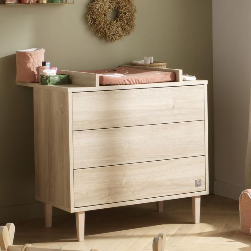 Commode 3 tiroirs Paloma Bois - sauthon