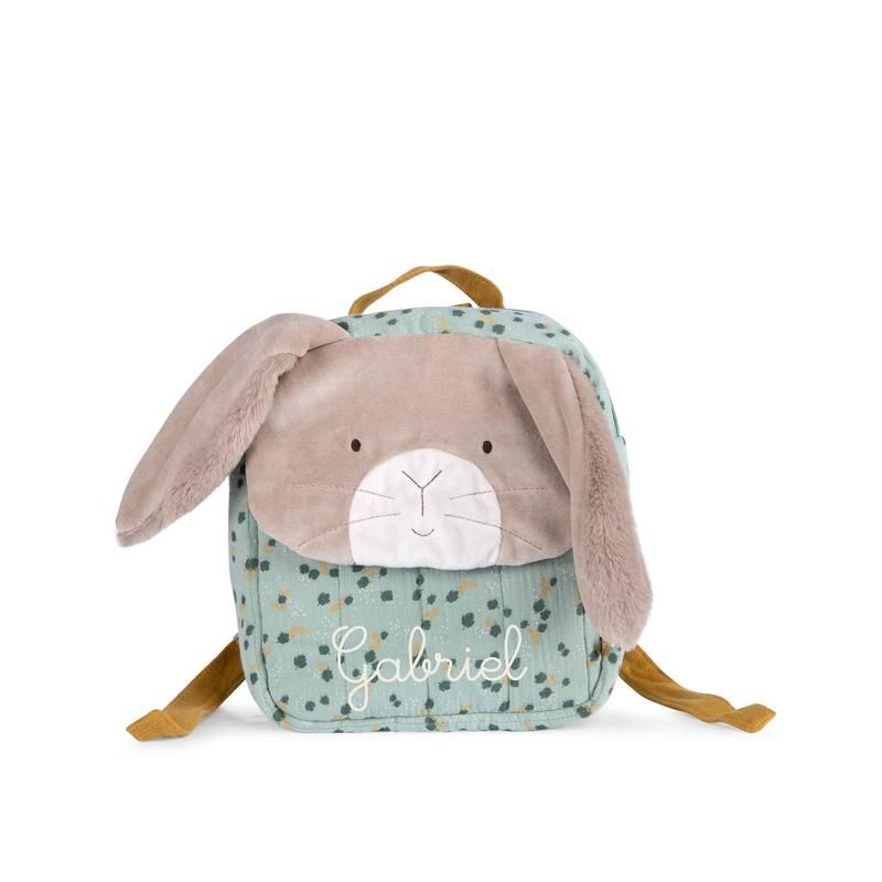 Sac A Dos Lapin Sauge Vert Trois Petits Lapins - moulin roty