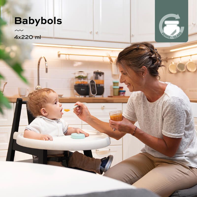 Pots de conservation Babybols en verre - Lot de 4x220ml - babymoov