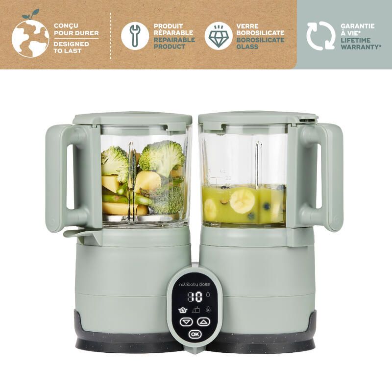 Mixeur Nutribaby Glass Celadon Green - babymoov