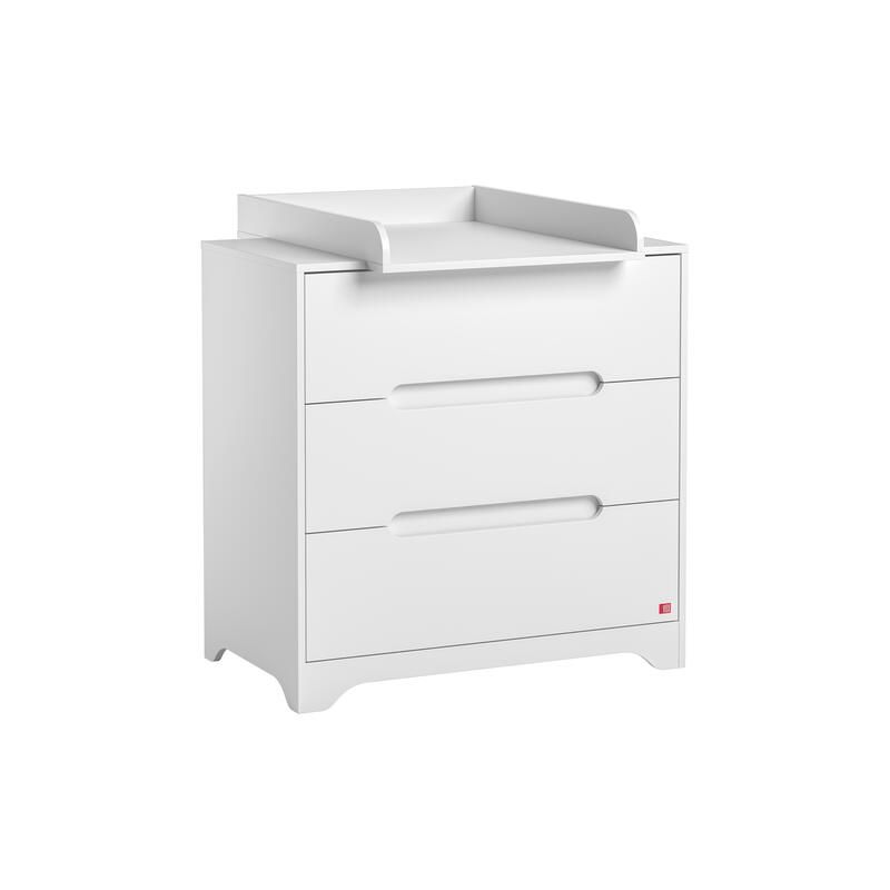 Commode 3 tiroirs Ova Blanc - vox