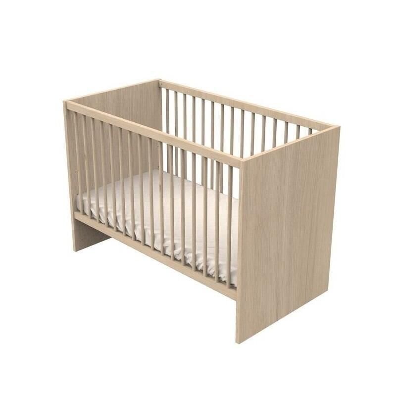 Chambre Duo Tokyo Blanc Lit bébé 60x120cm + Commode - sauthon