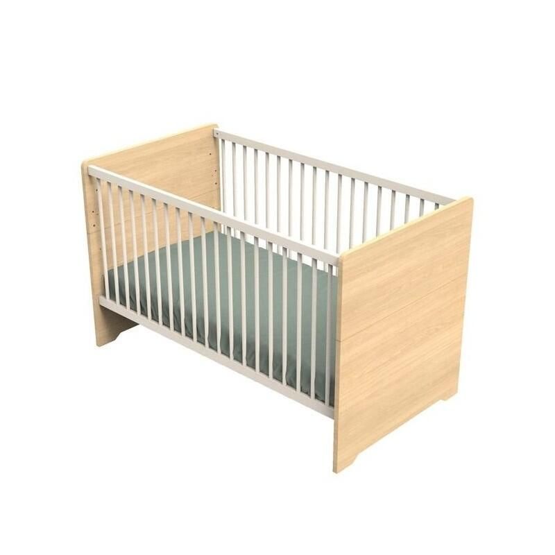 Chambre Trio Vanille Lit bébé évolutif 70x140cm + Commode + Armoire - sauthon