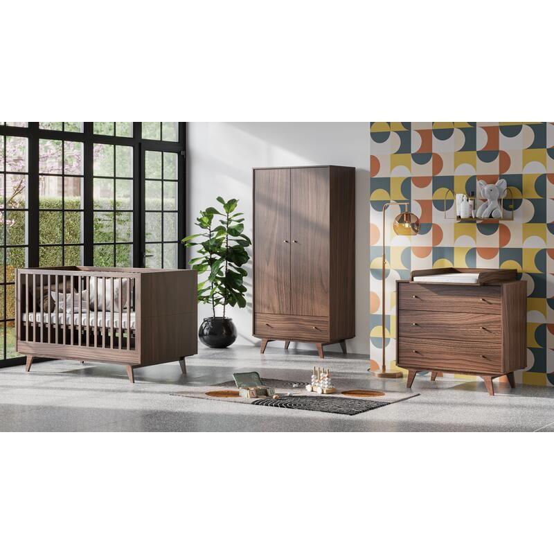 Armoire 2 portes 1 tiroir Mid 2 Noix - vox