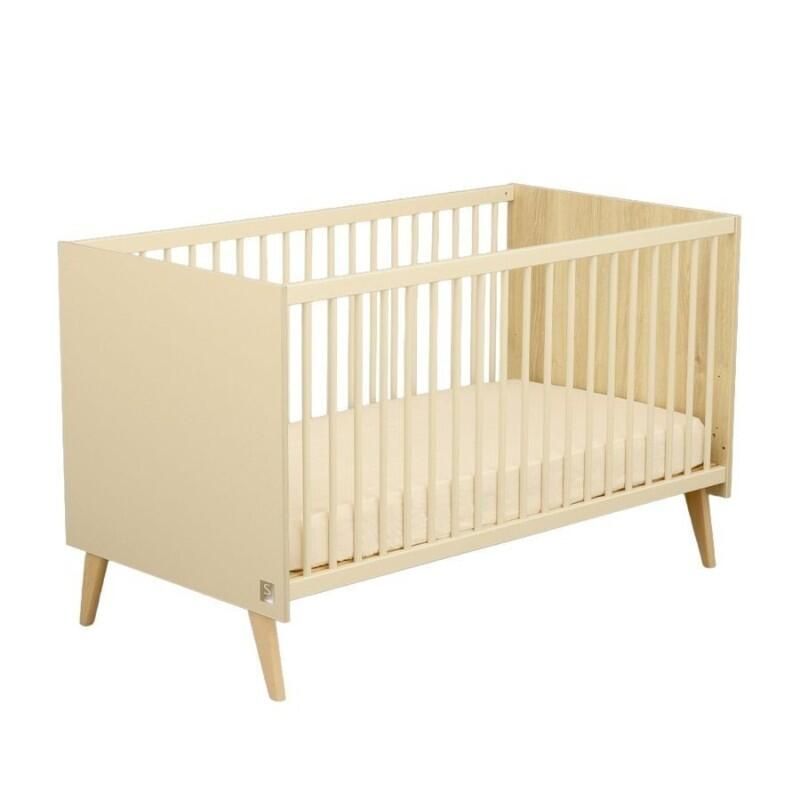 Chambre Duo Mélinée Lit bébé évolutif 70x140cm Commode - sauthon