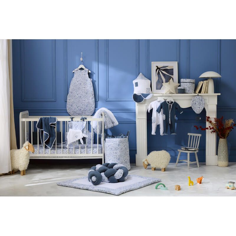 Tresse Decorative Foret Enchantee 200cm Blanc Bleu - bb&co