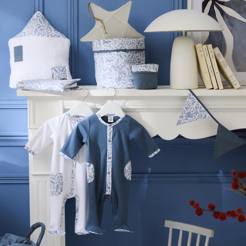Protege Carnet De Sante Foret Enchantee Blanc Bleu - bb&co