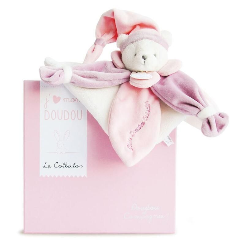 Doudou Collector Ours Doudou Iconique 24cm Rosee - doudou et compagnie