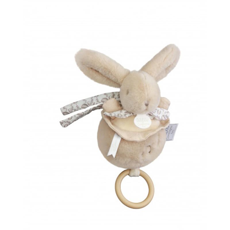 Boite à musique lapin doudou 20cm Beige - doudou et compagnie