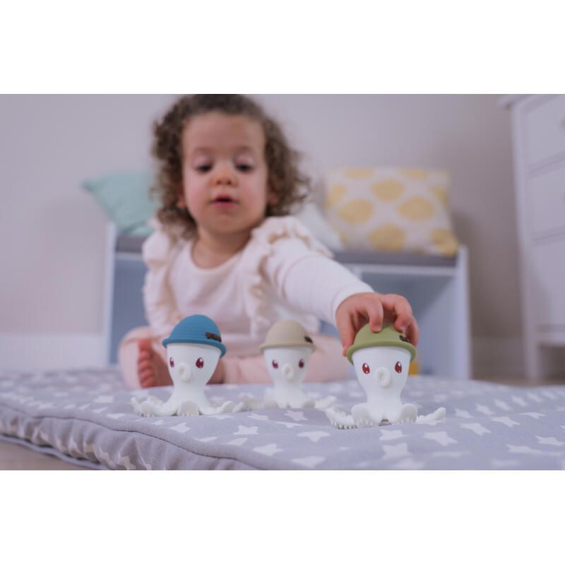 Bonnie La Pieuvre Blanc Bleu - babytolove