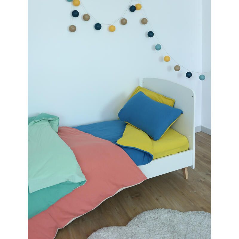 Housse De Couette Et Taie 100x140cm Terracotta/Cailloux - domiva