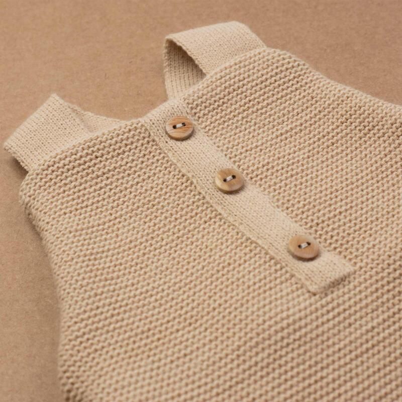 Salopette Maille 1/3m Caramel - trois kilos sept