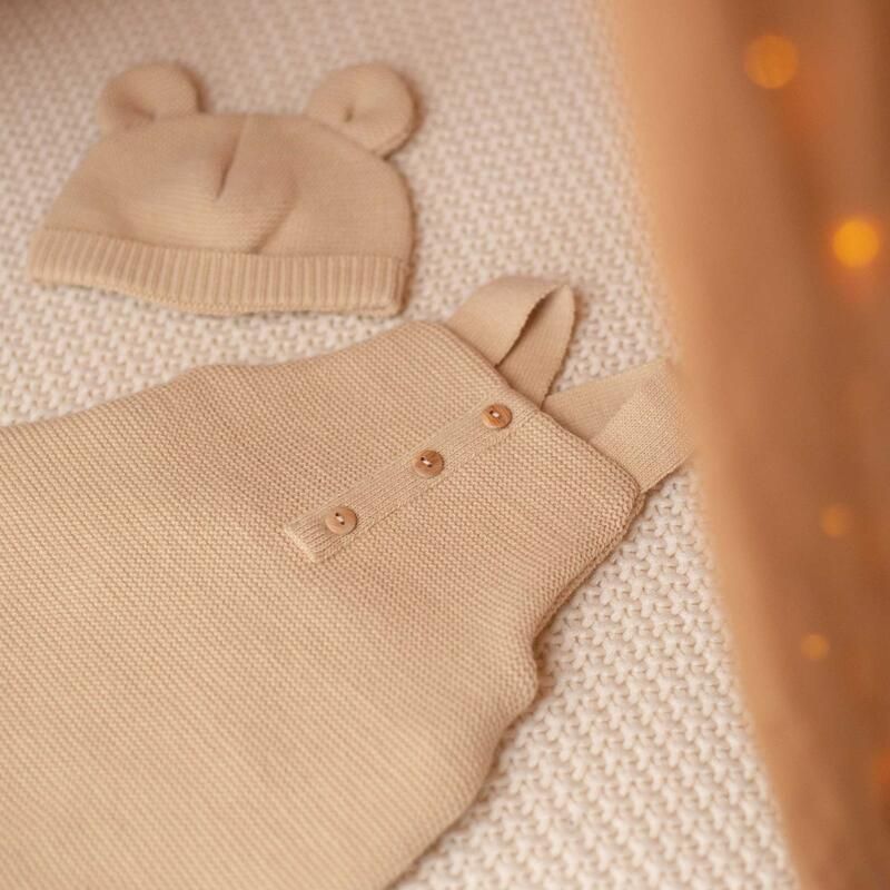 Bonnet Maille 0/1m Caramel - trois kilos sept