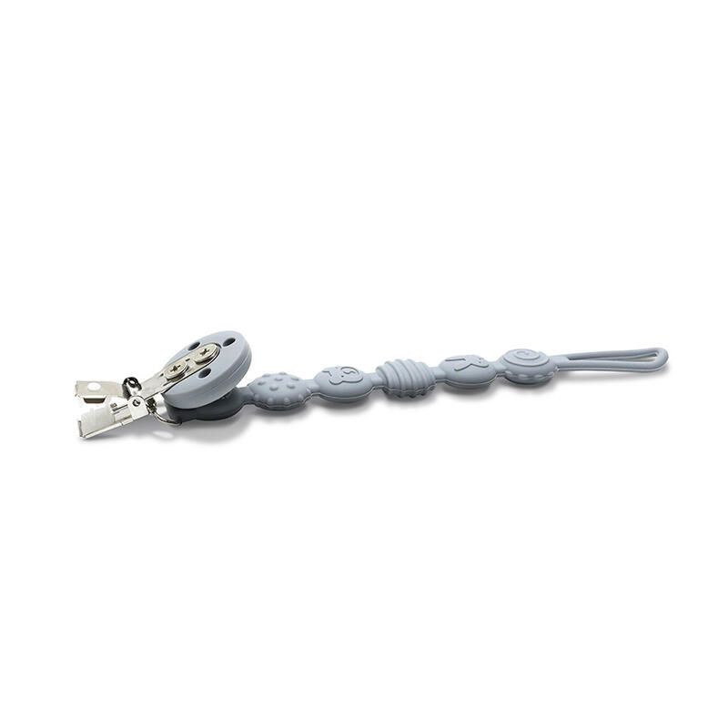 Attache Sucette Silicone Gris - lorelli