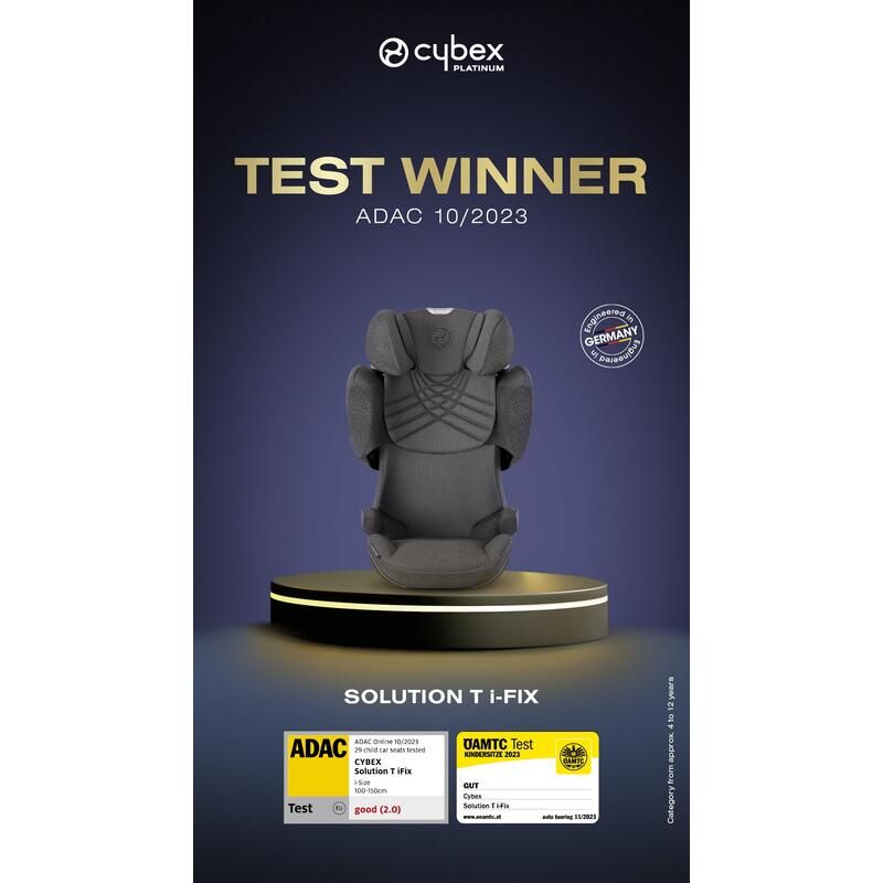 Siege-auto Solution T I-fix Plus Platinum Gr 2/3 Sepia Black - cybex